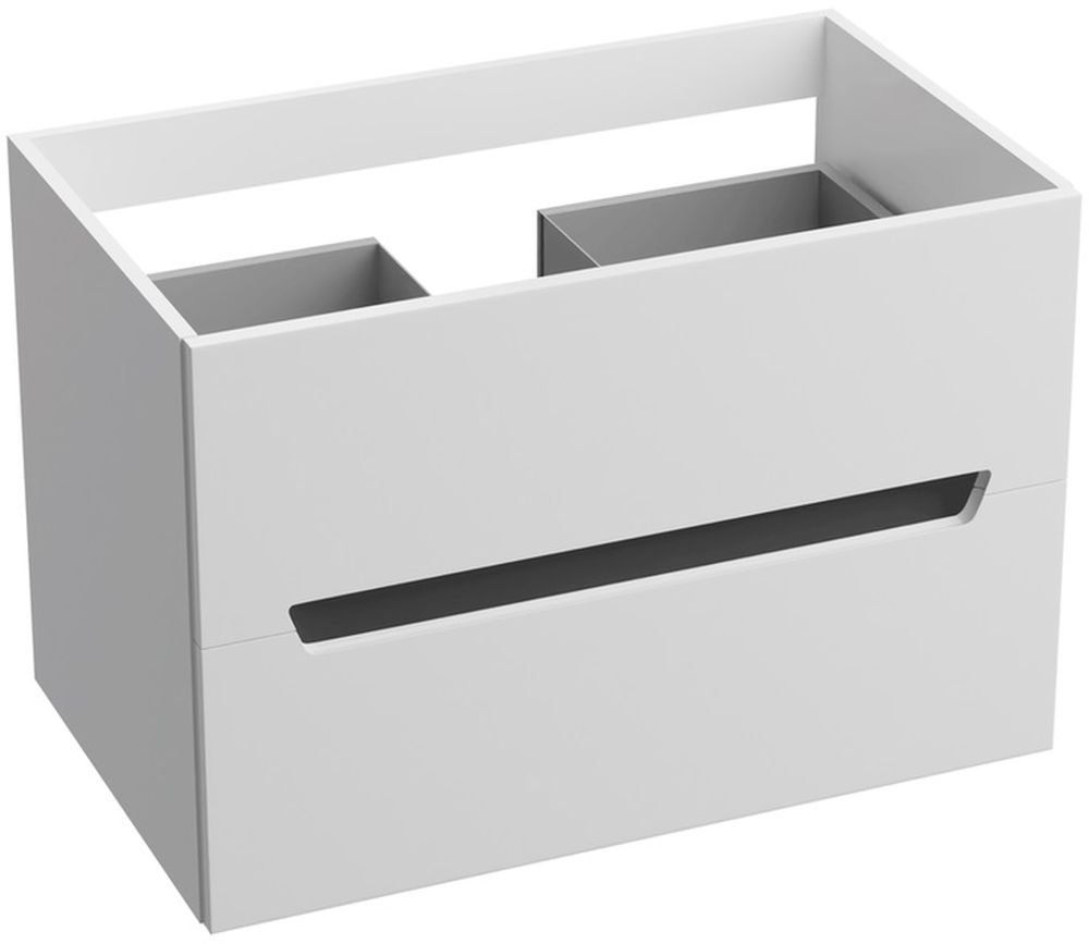 LaVita Kansas Badschrank 80.5x48x54.2 cm Unterschrank hängend weiß-schwarz 5900378314431