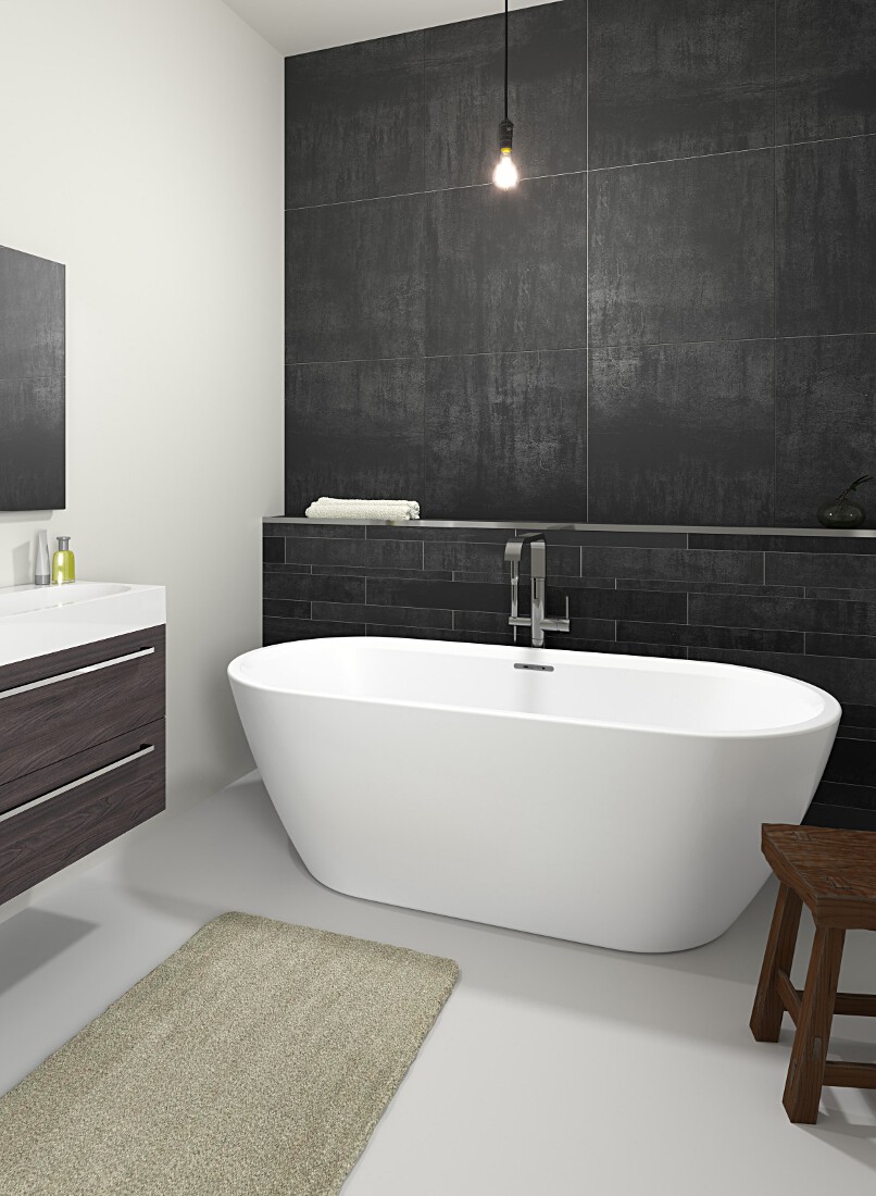 Riho Inspire Freistehende Badewanne 180x80 cm oval weiß B085004005