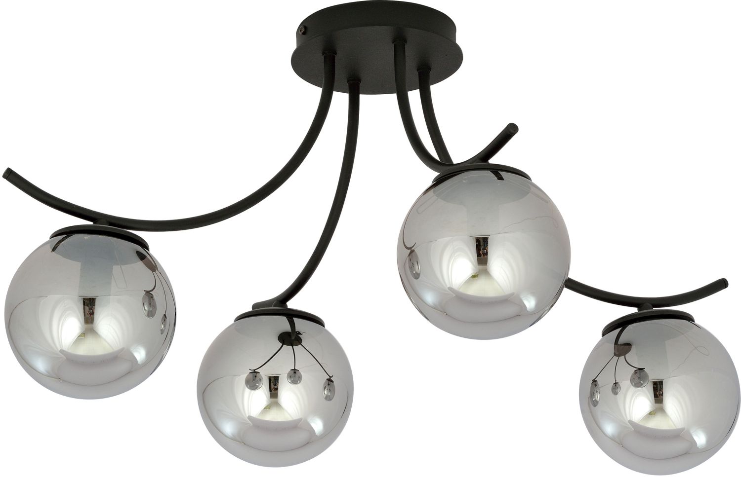 Emibig Boston Deckenlampe 4x10 W schwarz-graphit 1110/4