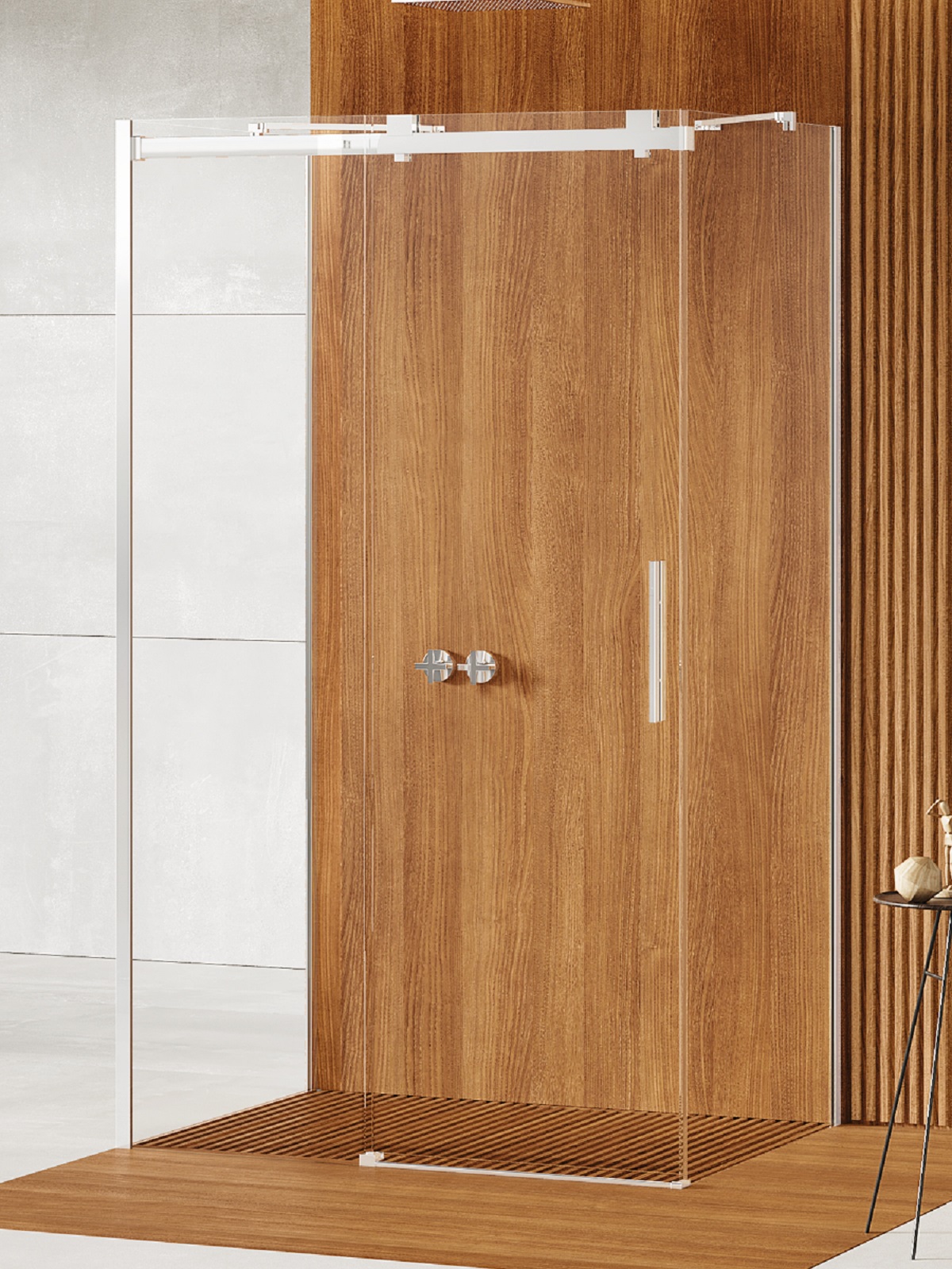 New Trendy Softi Duschkabine 130x80 cm rechteckig chrom Glanz/durchsichtiges Glas EXK-3944