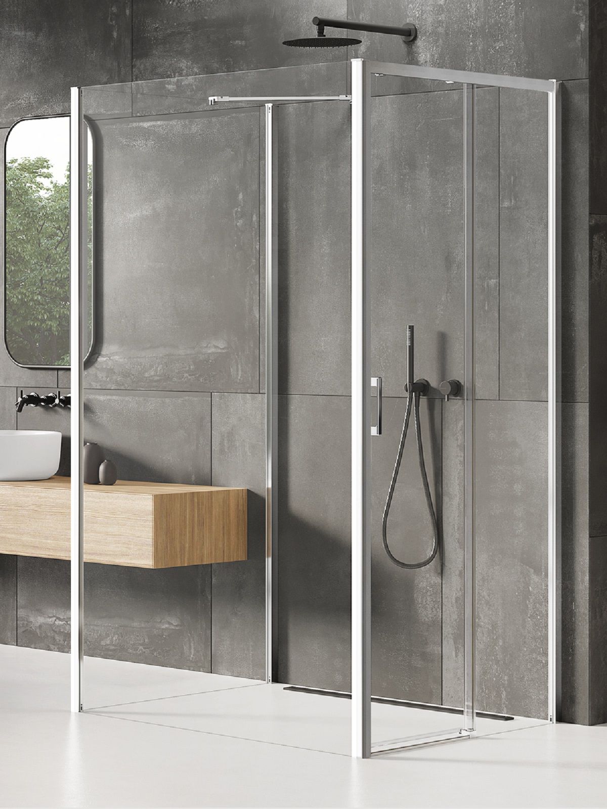 New Trendy Prime Duschkabine 120x100 cm rechteckig chrom Glanz/durchsichtiges Glas K-0891