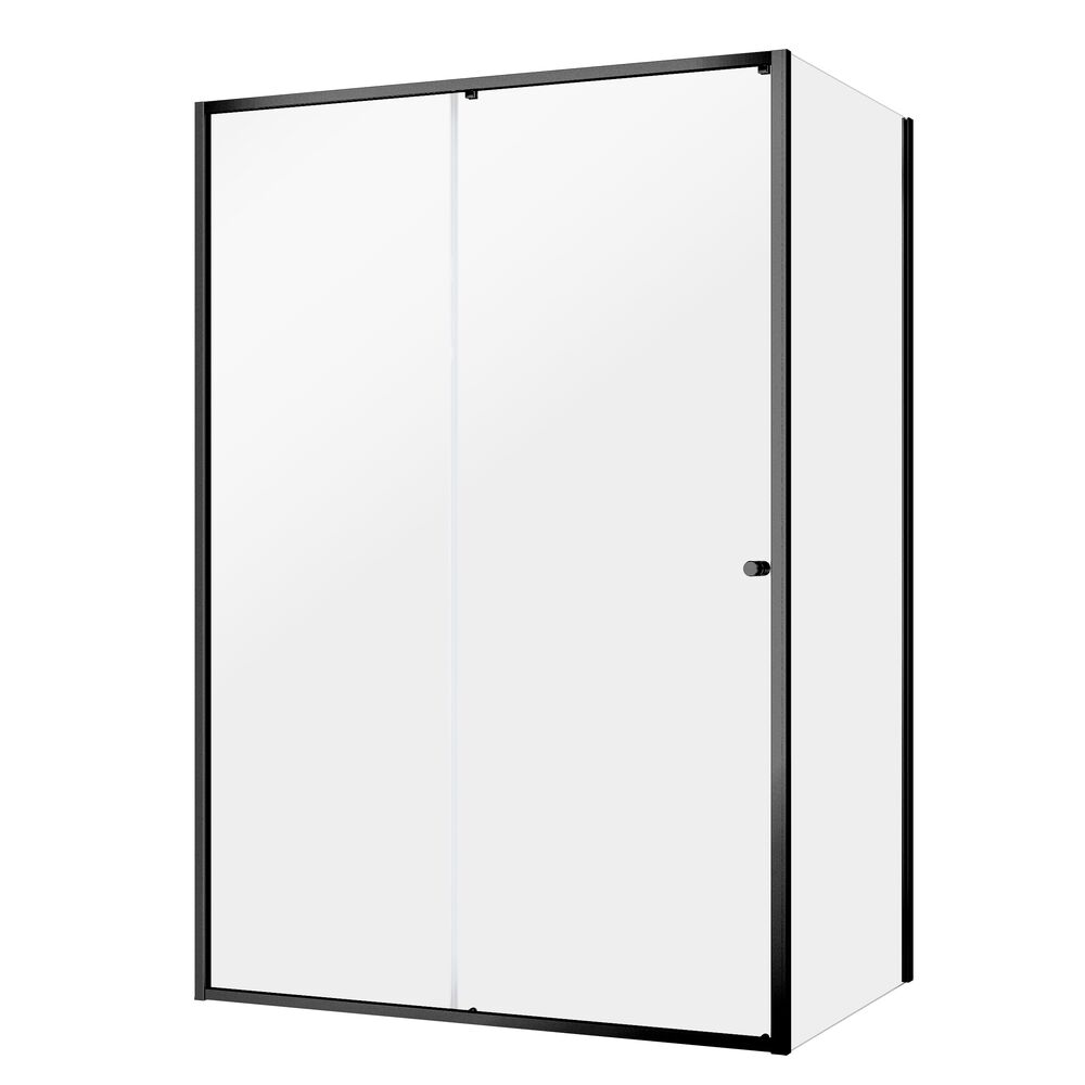 Sealskin Contour Duschkabine 140x90 cm rechteckig schwarz Matte/durchsichtiges Glas CD101496195100