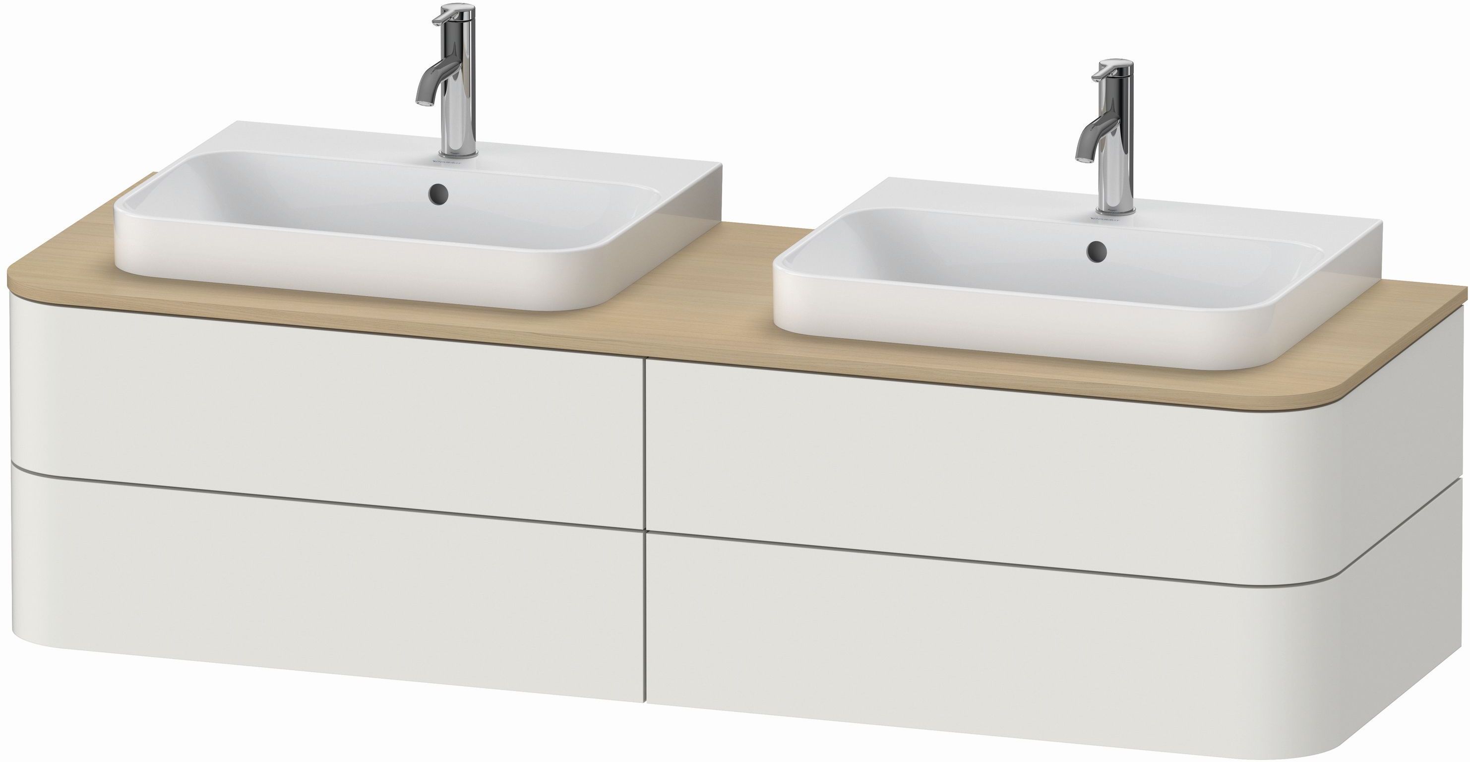 Duravit Happy D.2 Badschrank 160x55x40.8 cm Unterschrank hängend weiß HP4974B3939