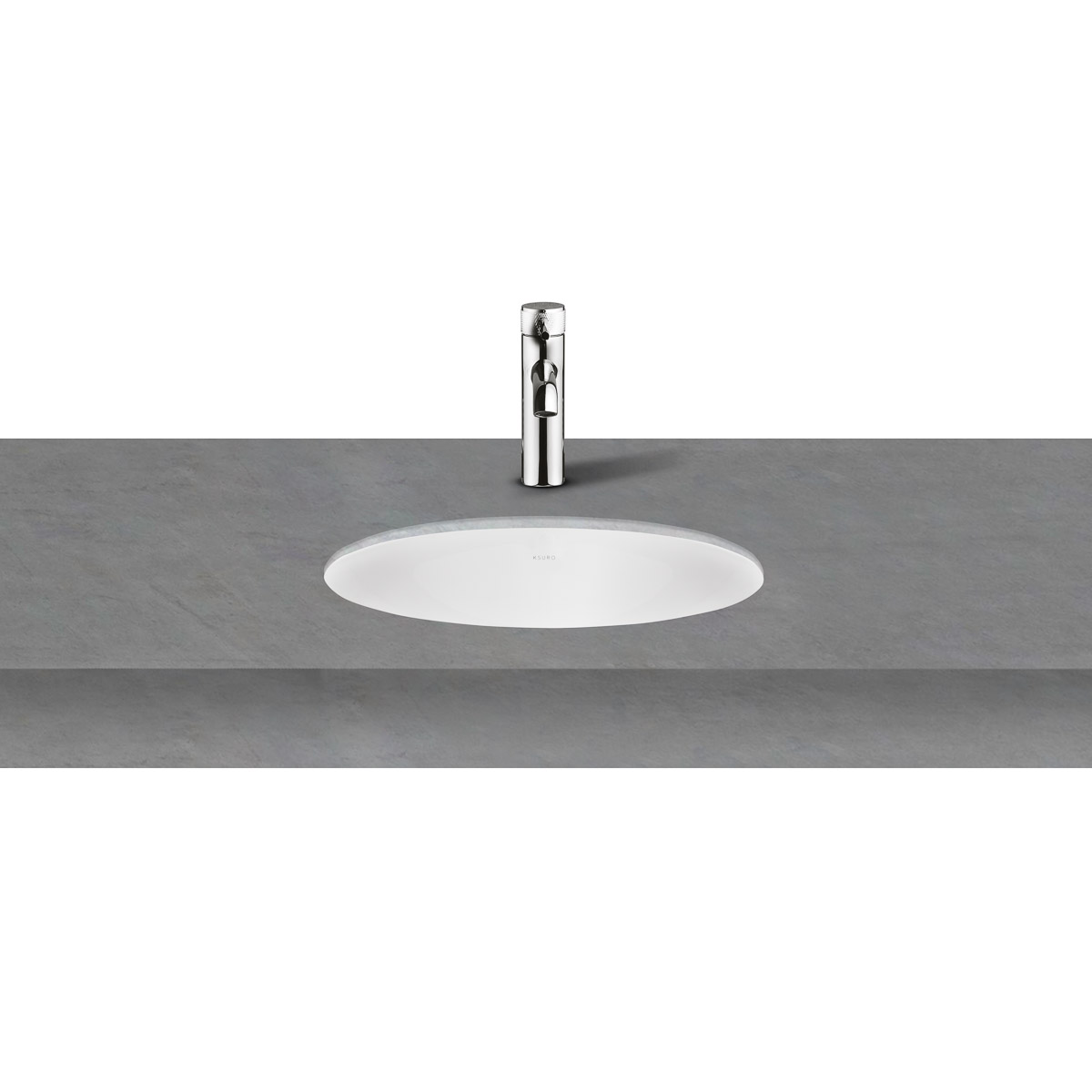 Ksuro 108 Waschbecken 38x30 cm oval Unterbauwaschbecken weiß glanz 20013000