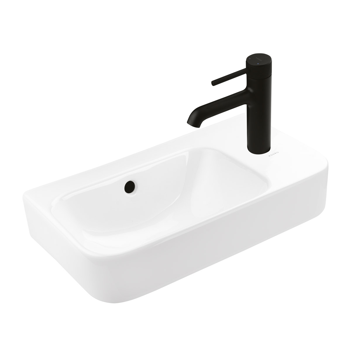 Ksuro 107 Waschbecken 45x26 cm rechteckig Aufsatzwaschbecken weiß glanz 21804000