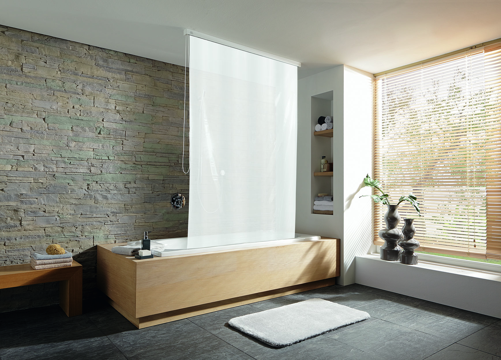 Kleine Wolke Duschrollo Duschrollo ohne Kassette 240x128 cm weiß 3321109747