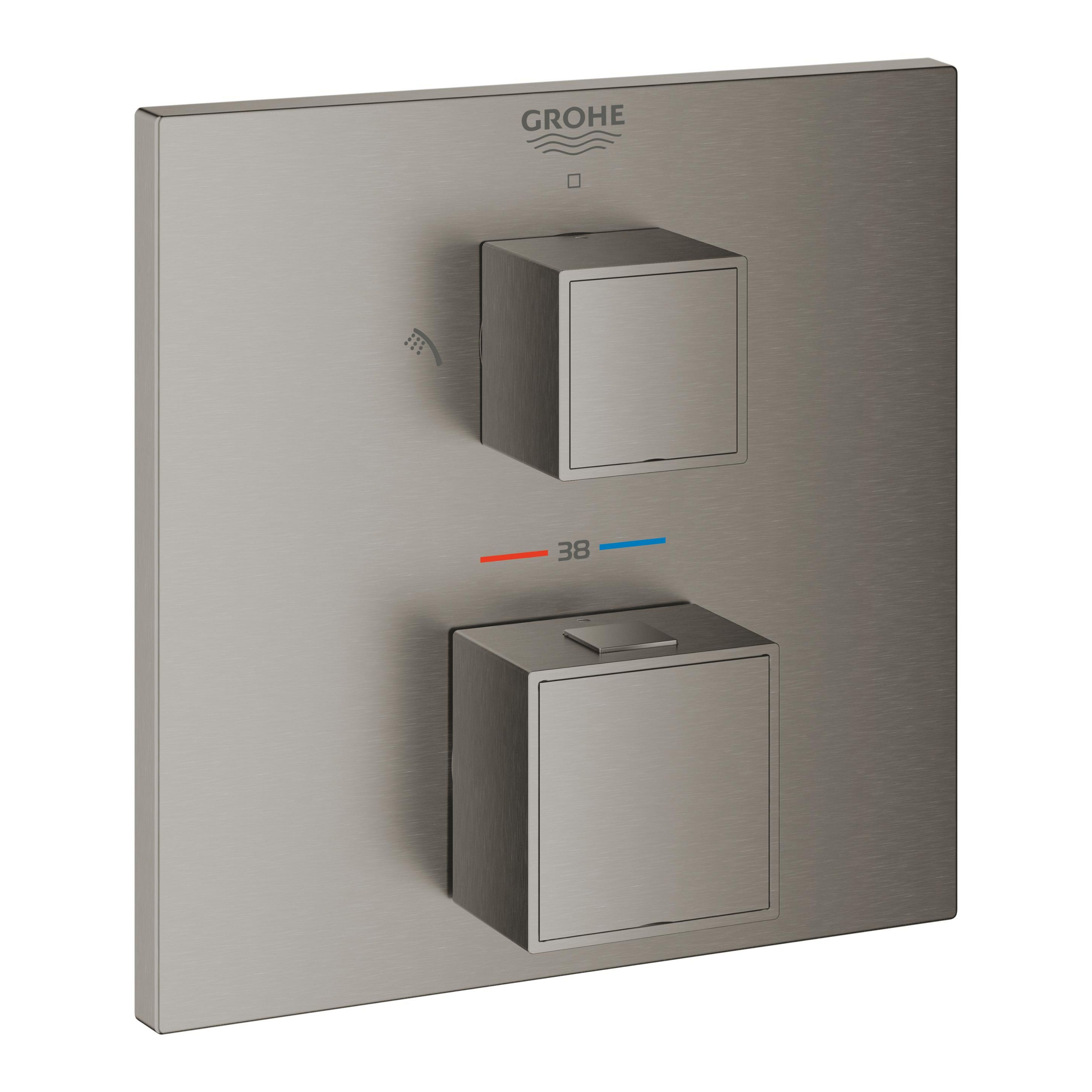 Grohe Grohtherm Cube Duscharmatur Unterputz mit Thermostat Brushed Hard Graphite 24154AL0