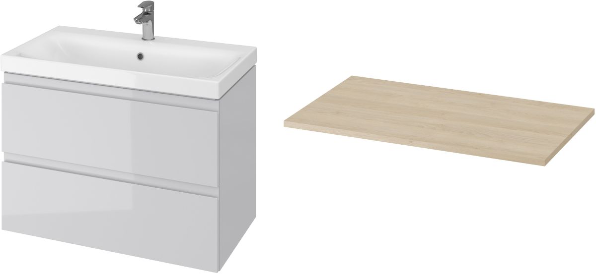 Set Badschrank Cersanit Moduo S929-007, Waschtischplatte Cersanit Moduo S590-023
