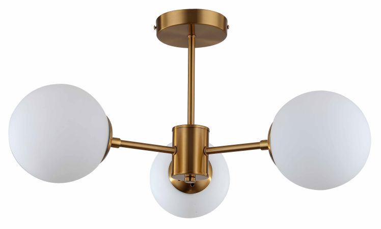 Light Prestige Roma deckenlampe 3x40 W weiß-gold LP-1345/3PGD