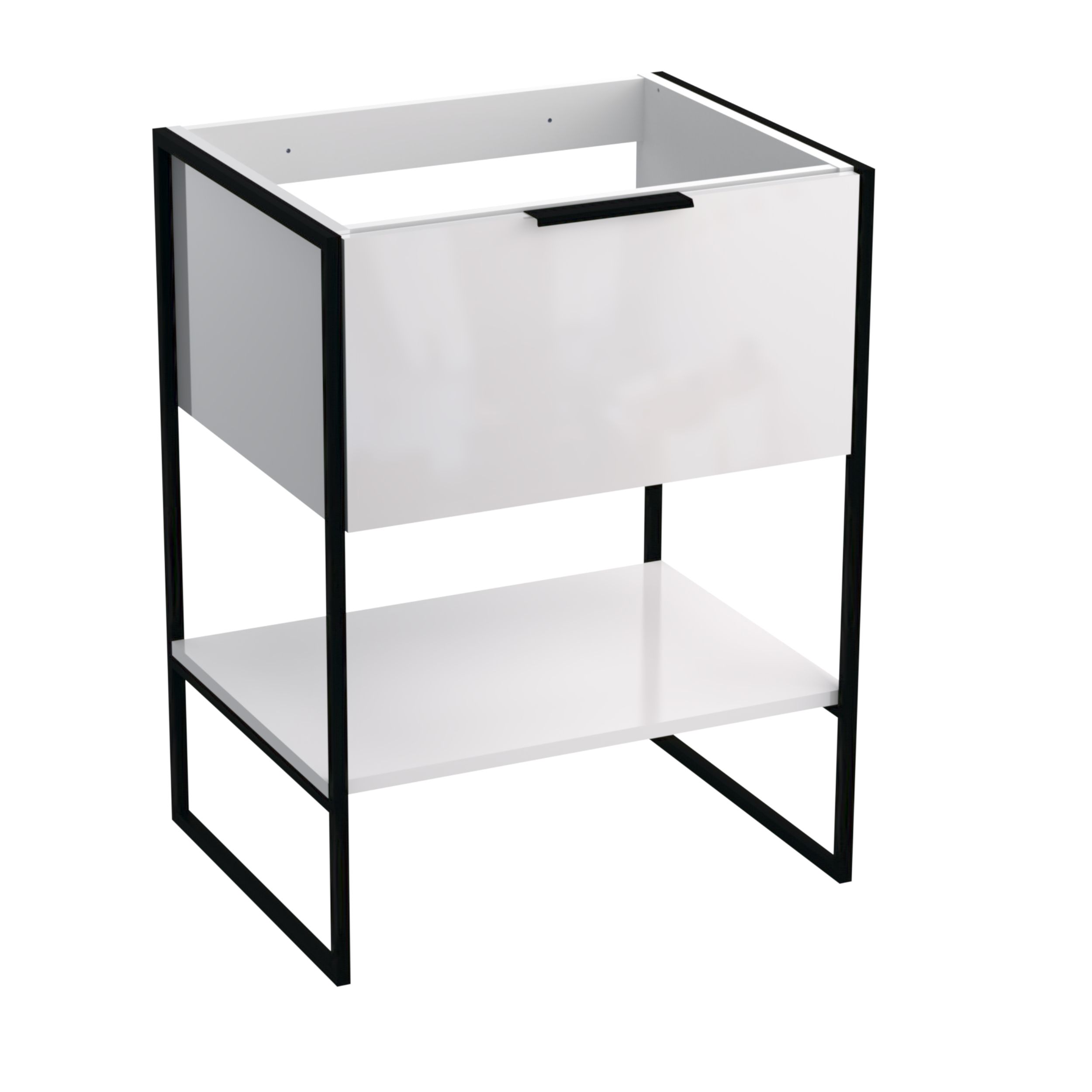 Strama Kobe Badschrank 59.5x46x78 cm Unterschrank stehend weiß 13.100.00