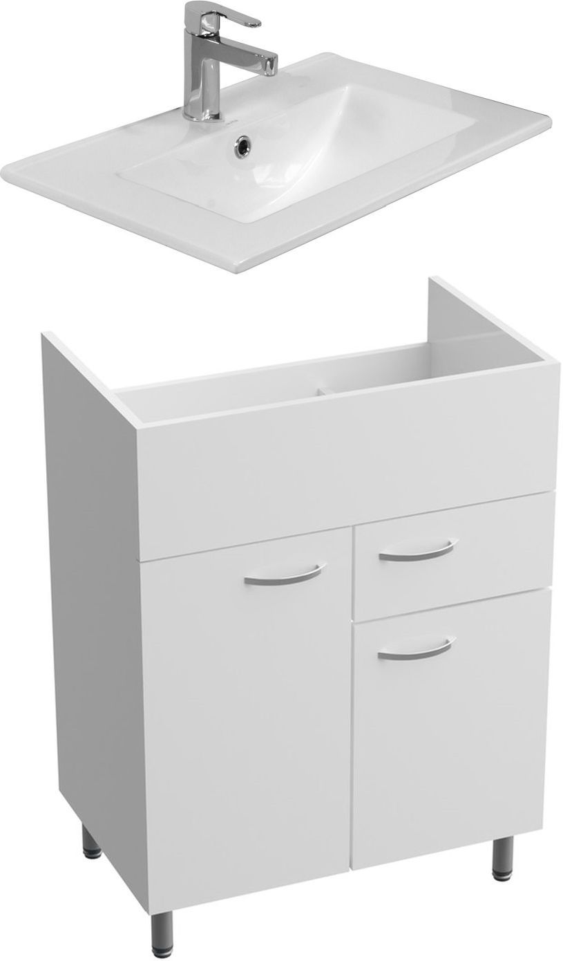 Set Badschrank LaVita Basic Barato 5900378314455, Waschbecken LaVita Floryda 5908211485027