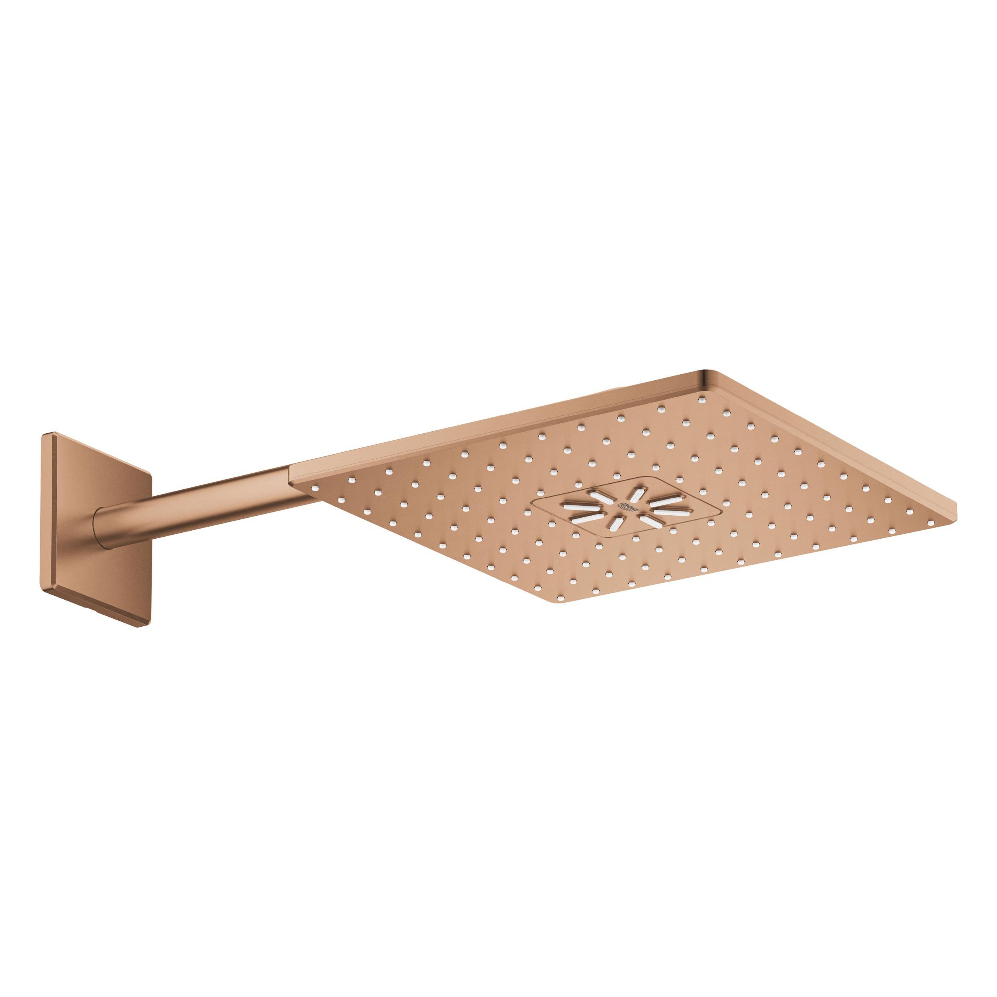 Grohe Rainshower Kopfbrause mit Brausearm 31x31 cm quadratisch Brushed Warm Sunset 26479DL0