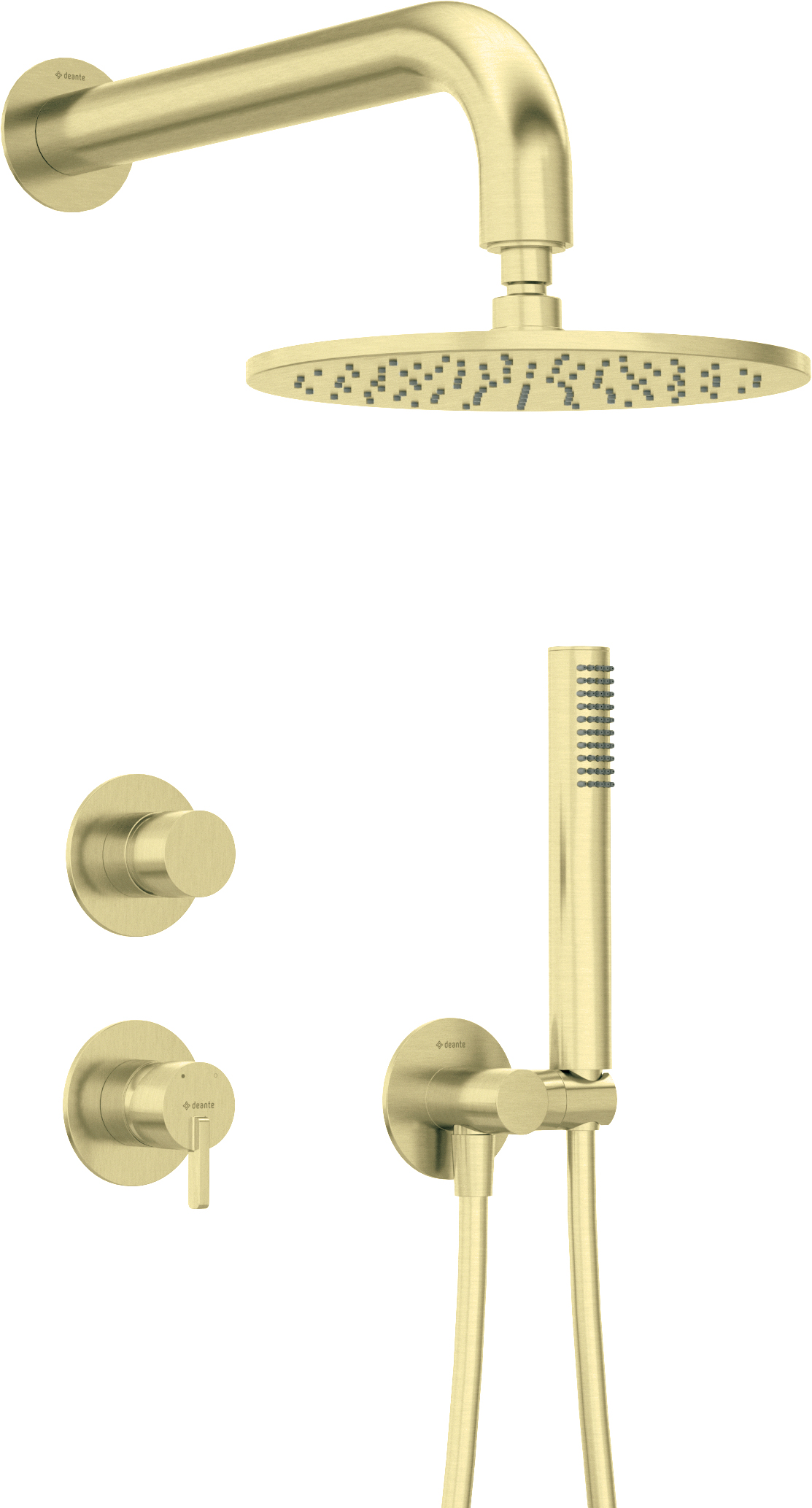 Deante Silia Duschset Unterputz mit Kopfbrause gold NQS_R9YK