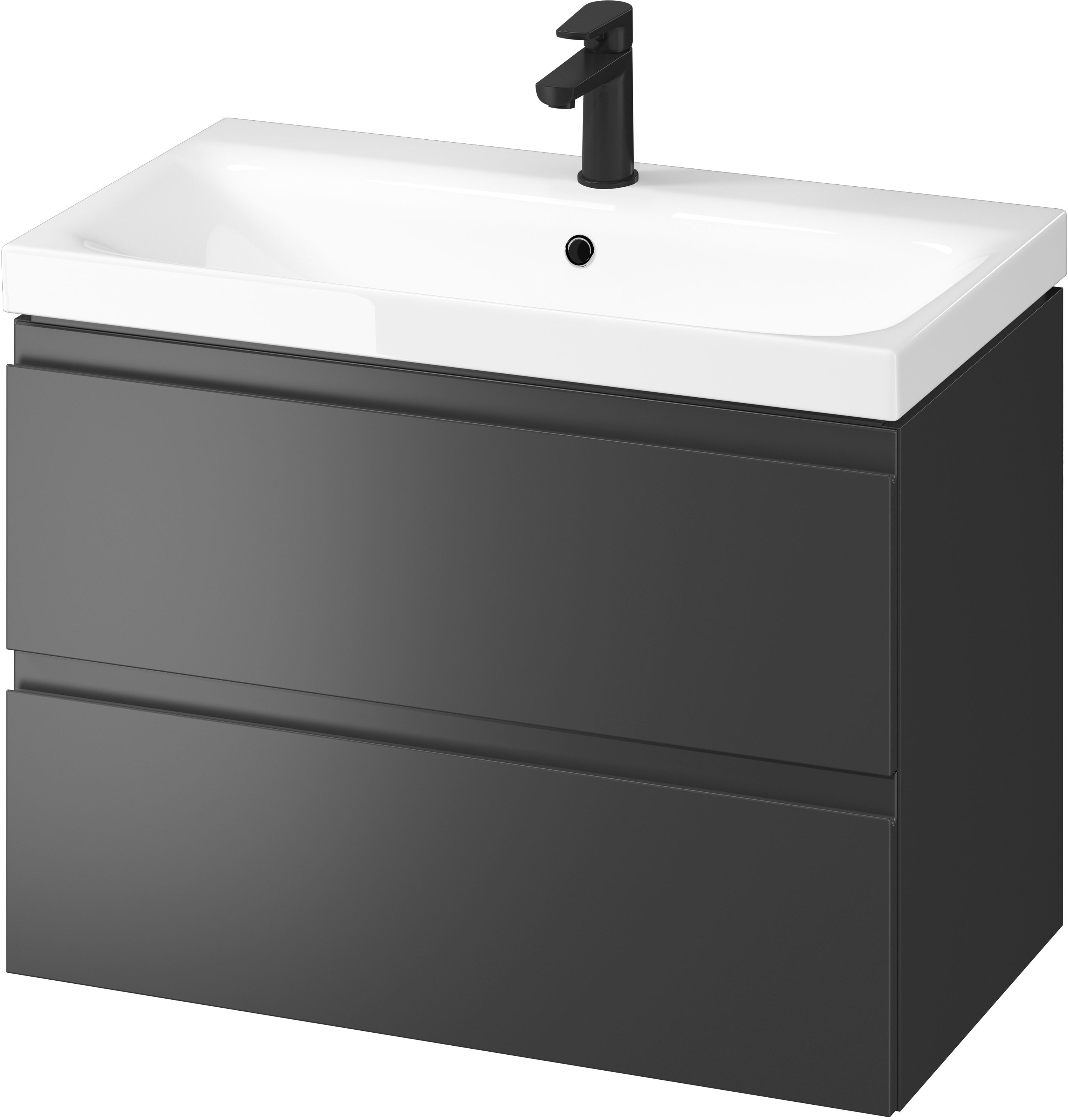 Cersanit Moduo Waschtisch mit Unterschrank 79.5 cm anthrazit S801-487-DSM