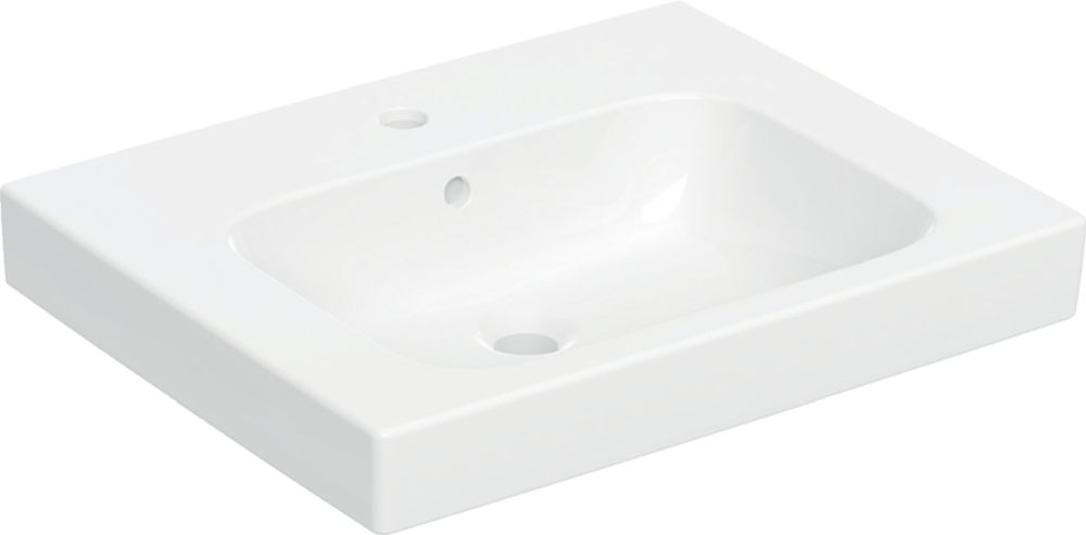 Geberit Modo Waschbecken 60x48 cm rechteckig Möbel weiß glanz 502.832.00.1