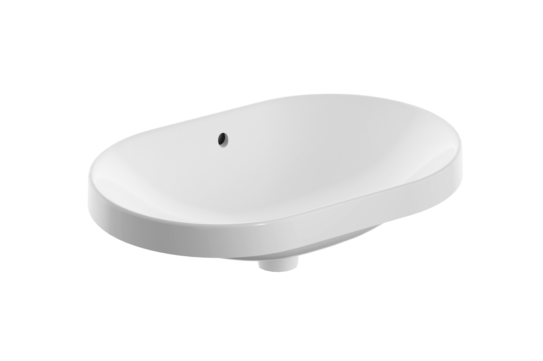 Geberit Variform Waschbecken 60x40 cm oval Einbauwaschbecken weiß glanz 500.728.01.2