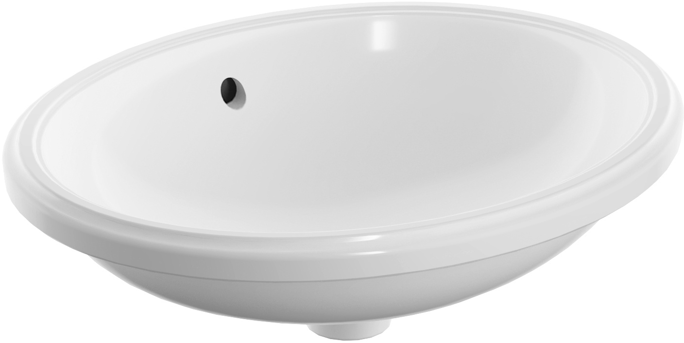 Geberit Variform Waschbecken 50x40 cm oval Unterbauwaschbecken weiß glanz 500.753.01.2