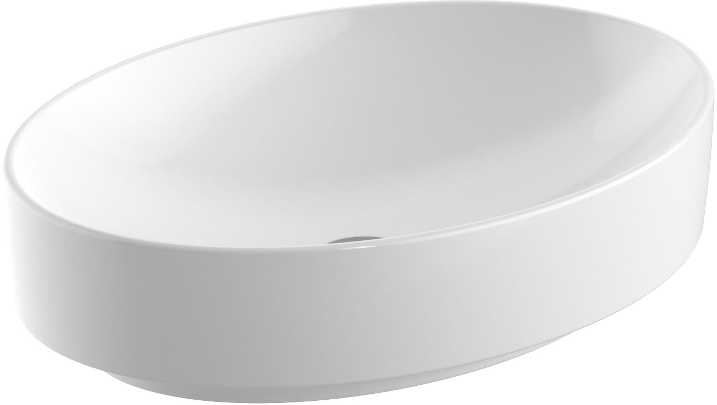 Geberit Variform Waschbecken 55x40 cm oval Möbel-Aufsatzwaschbecken weiß glanz 500.771.01.2