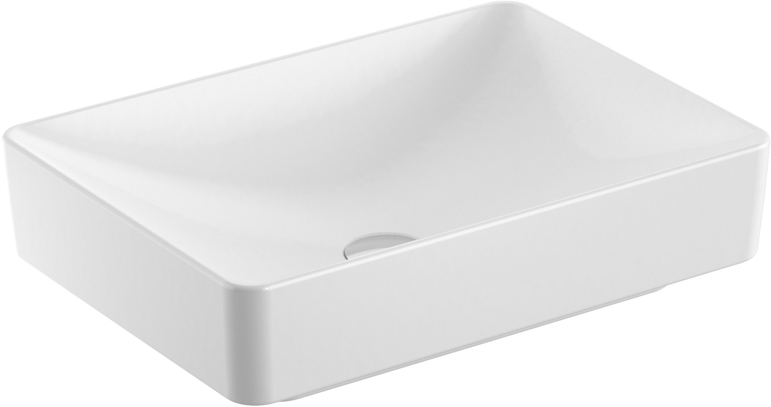 Geberit Variform Waschbecken 55x40 cm rechteckig Möbel-Aufsatzwaschbecken weiß glanz 500.779.00.2