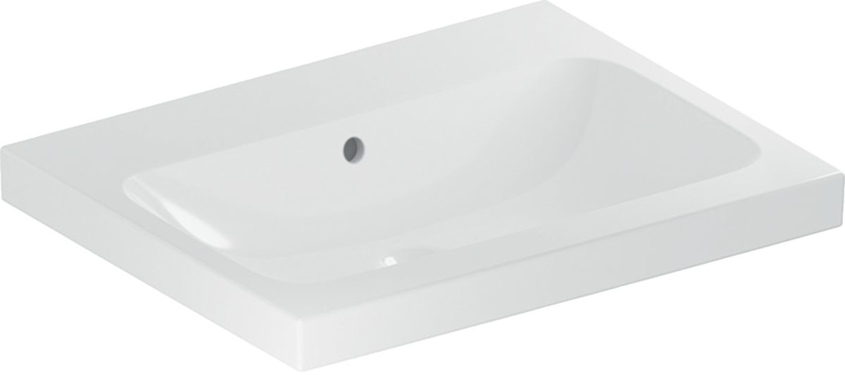 Geberit iCon Waschbecken 60x48 cm rechteckig Möbel weiß glanz 501.834.00.4