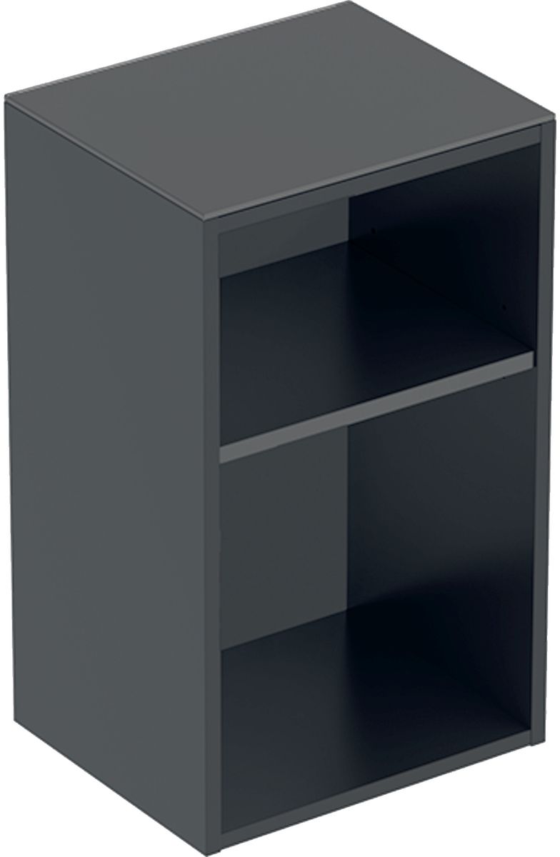 Geberit Smyle Square Badschrank 36x29.9x60 cm Seitenschrank hängend schwarz 500.358.JK.1