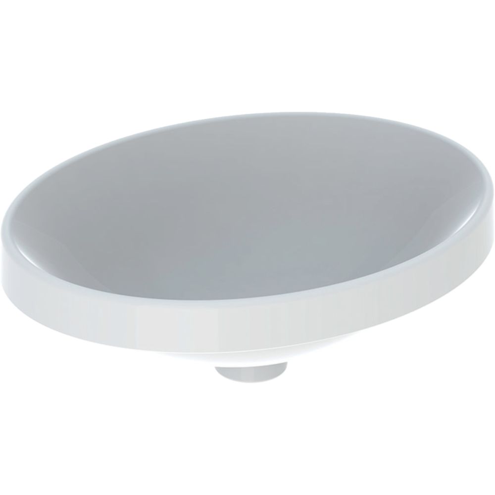 Geberit Variform Waschbecken 50x40 cm oval Einbauwaschbecken weiß glanz 500.710.01.2
