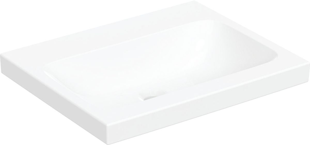 Geberit iCon Waschbecken 60x48 cm rechteckig Aufsatzwaschbecken weiß glanz 501.847.00.8