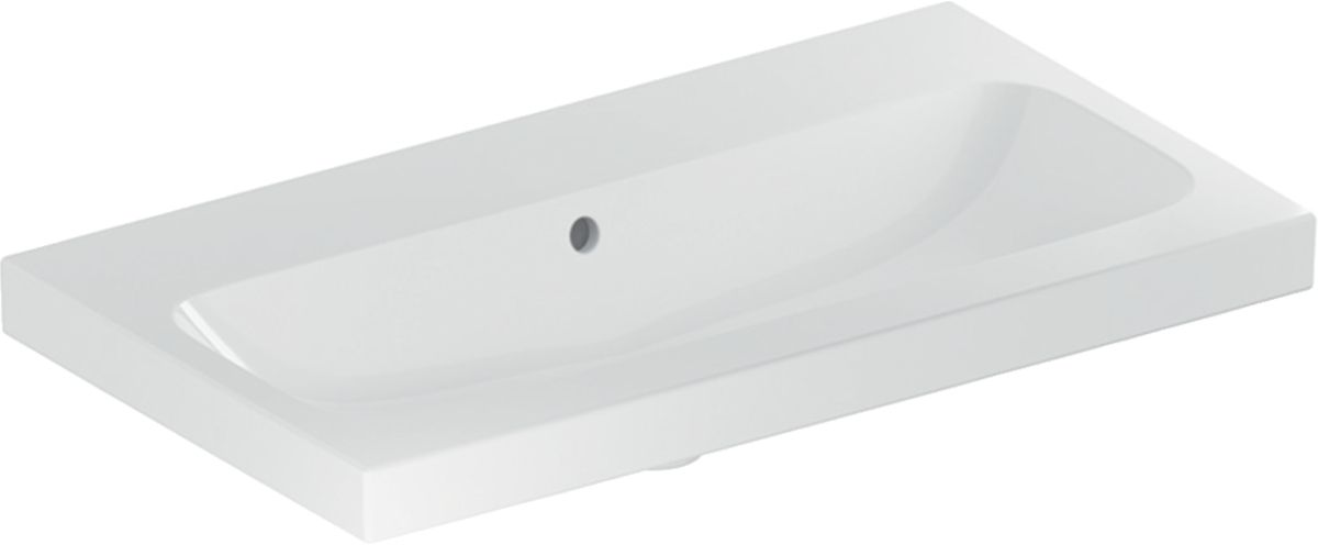 Geberit iCon Waschbecken 75x42 cm rechteckig Möbel weiß glanz 501.842.00.4
