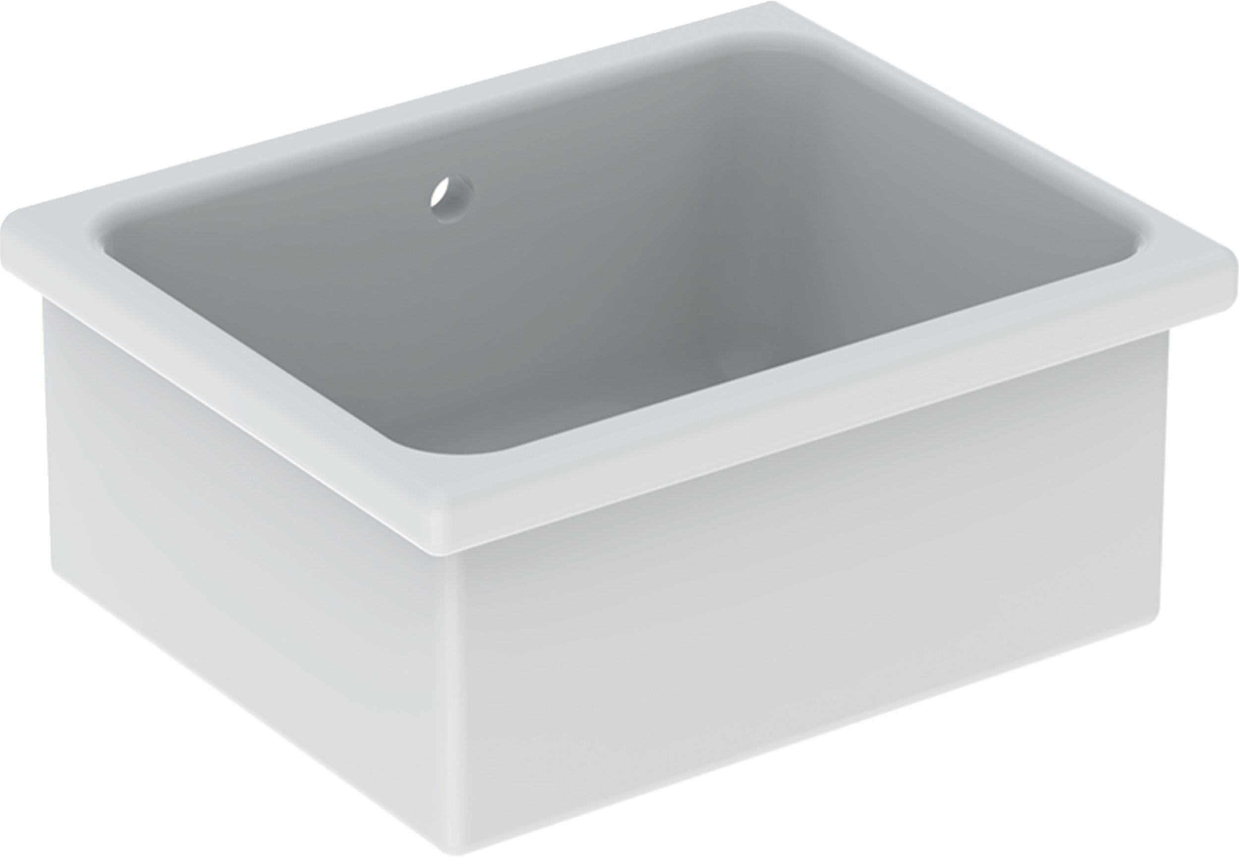 Geberit Publica Waschbecken 60x45 cm rechteckig Aufsatzwaschbecken weiß glanz 500.885.00.1