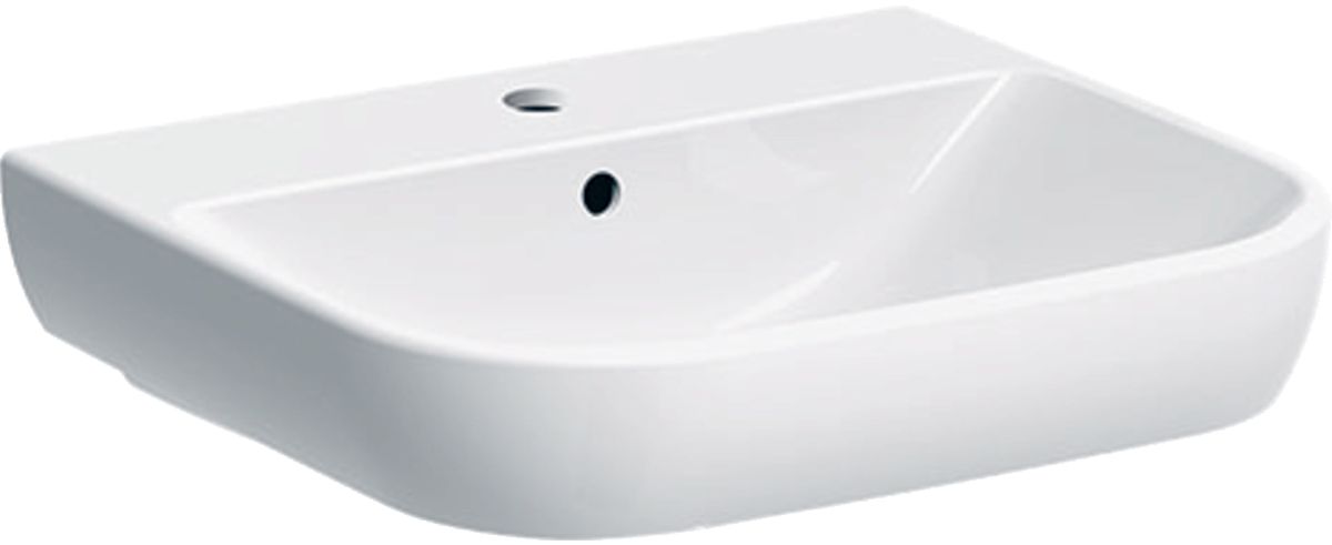 Geberit Smyle Waschbecken 55x48 cm rechteckig Klassisch weiß glanz 500.227.01.1