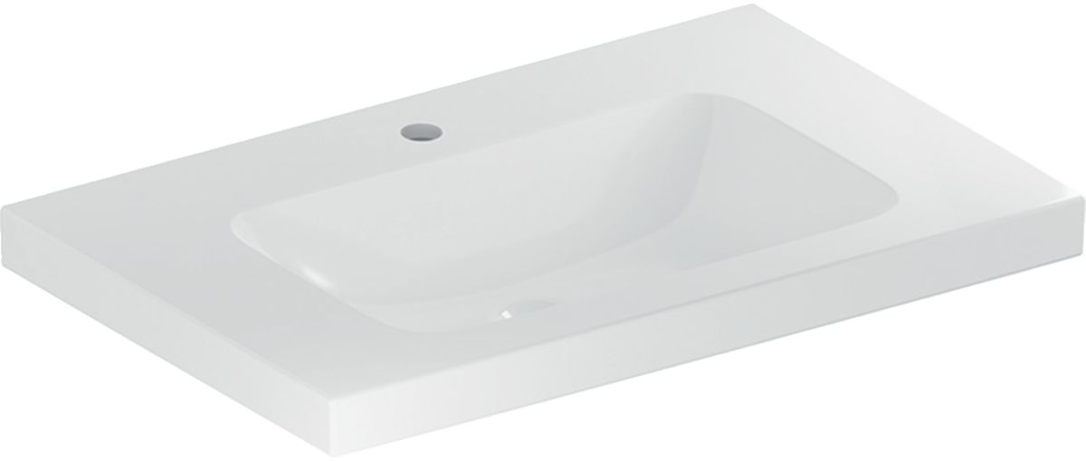 Geberit iCon Waschbecken 75x48 cm rechteckig Möbel weiß glanz 501.839.00.6