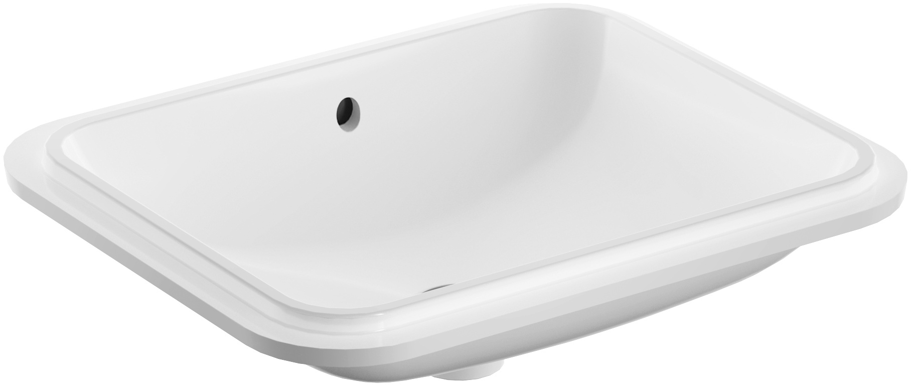 Geberit Variform Waschbecken 50x40 cm rechteckig Unterbauwaschbecken weiß glanz 500.764.00.2