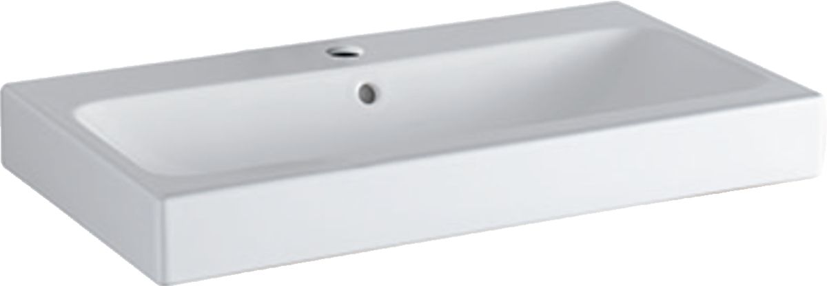 Geberit iCon Waschbecken 75x48 cm rechteckig Möbel weiß glanz 124075600