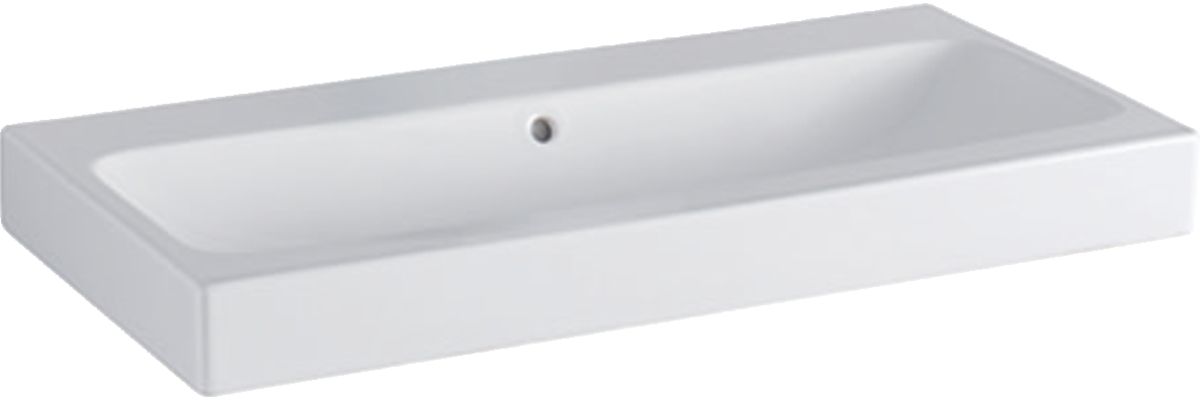 Geberit iCon Waschbecken 90x48.5 cm rechteckig Möbel weiß matte 124093600