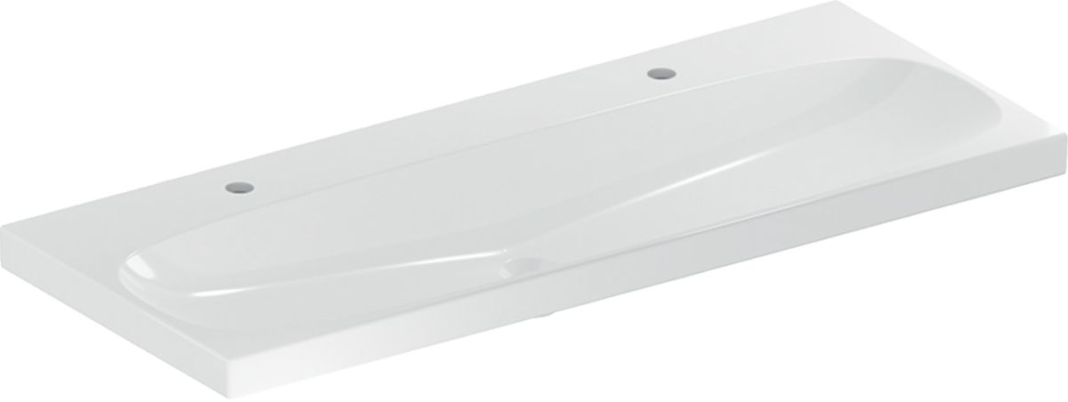Geberit Acanto Waschbecken 120x48 cm rechteckig Möbel weiß matte 501.880.00.6