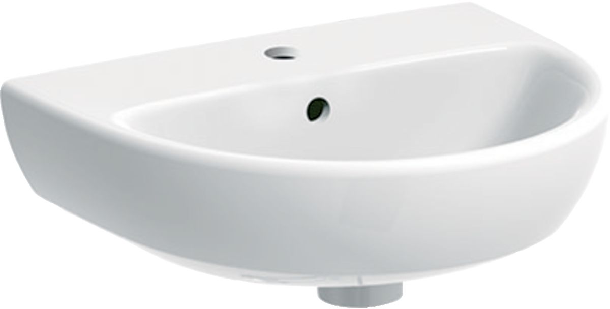 Geberit Selnova Waschbecken 45x37 cm halbrund Klassisch weiß glanz 500.324.01.7
