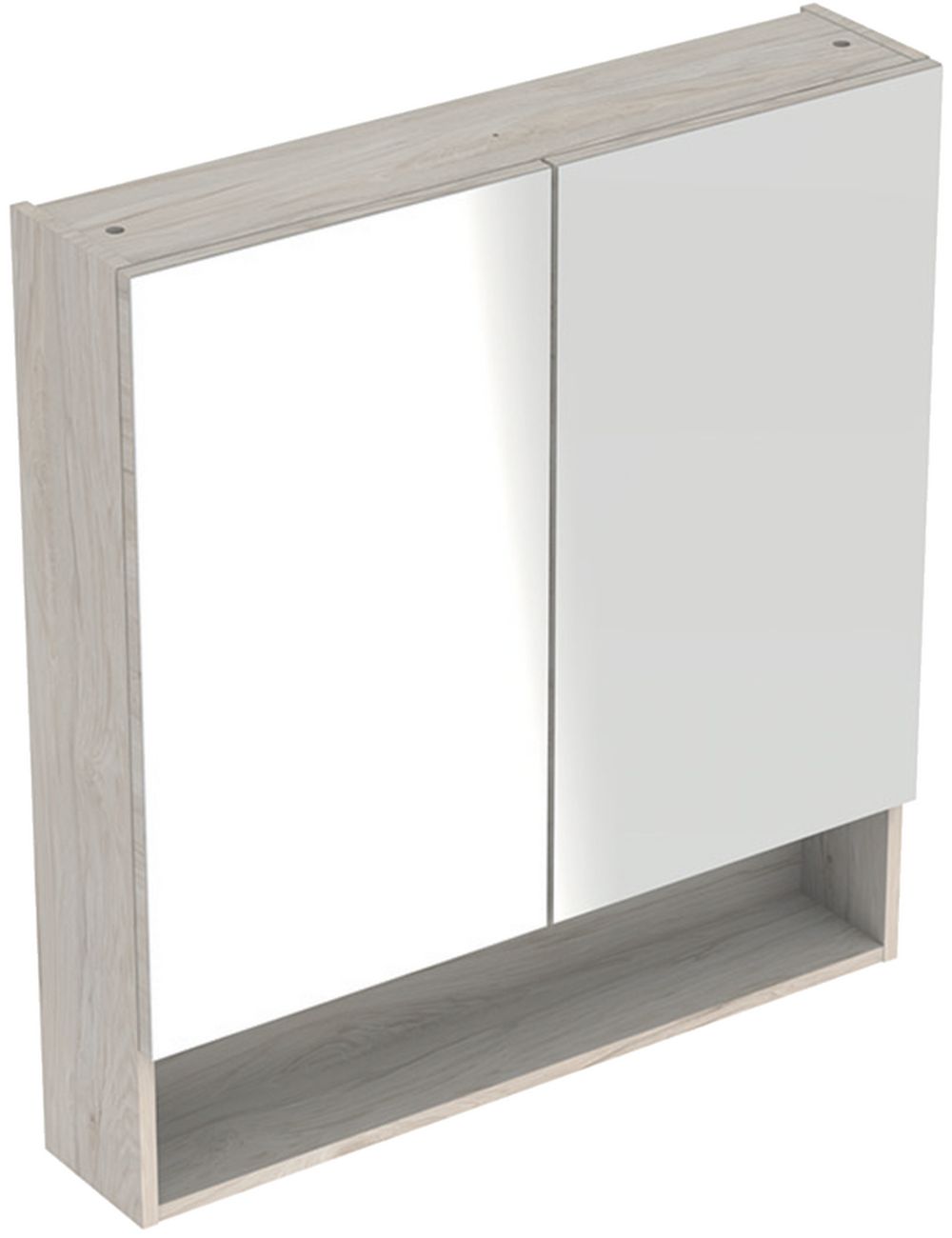 Geberit Selnova Square Badschrank 78.8x17x85 cm Spiegelschrank nuss 501.271.00.1
