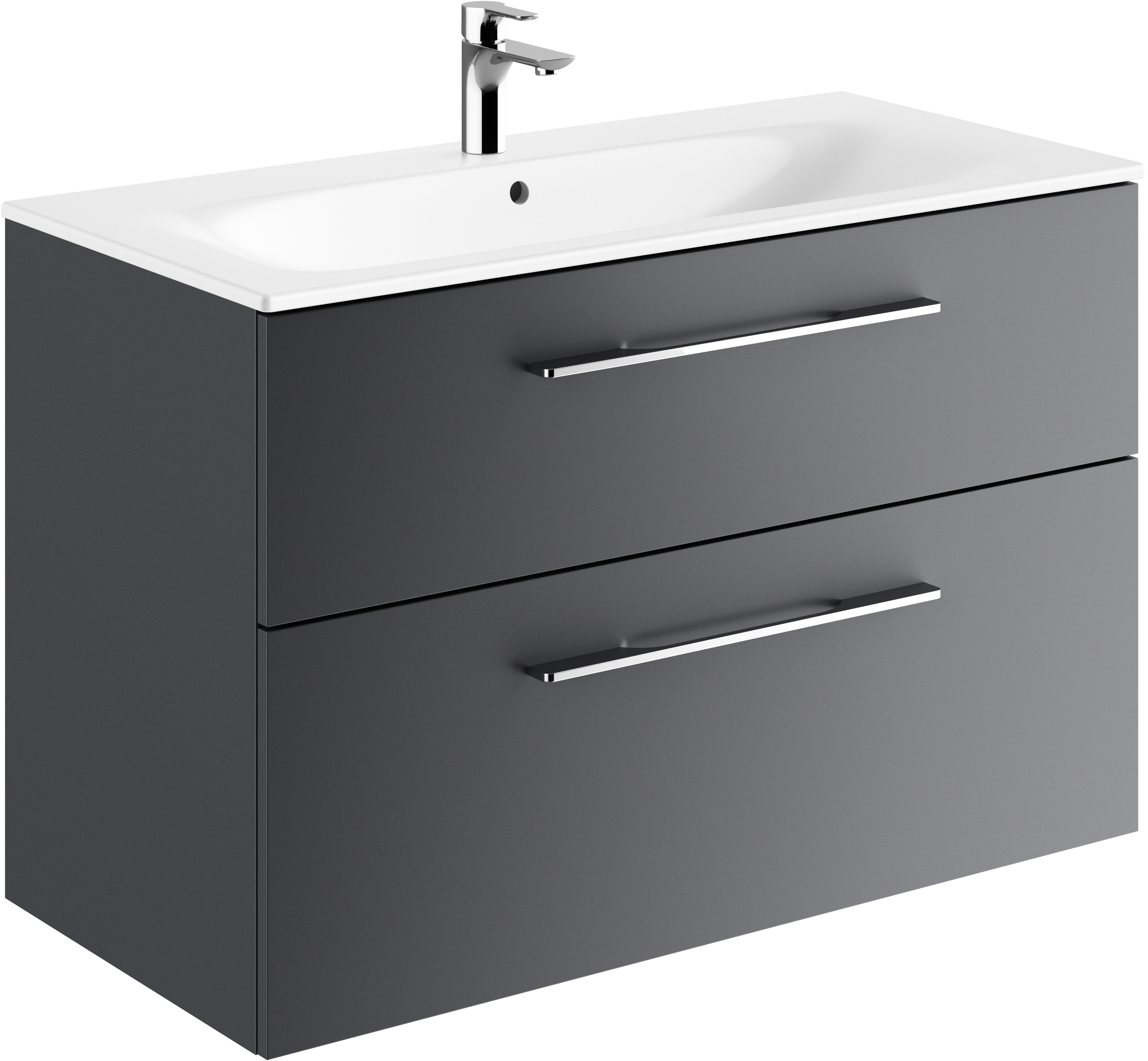 Geberit Selnova Square Waschtisch mit Unterschrank 100 cm graphit 501.245.00.1