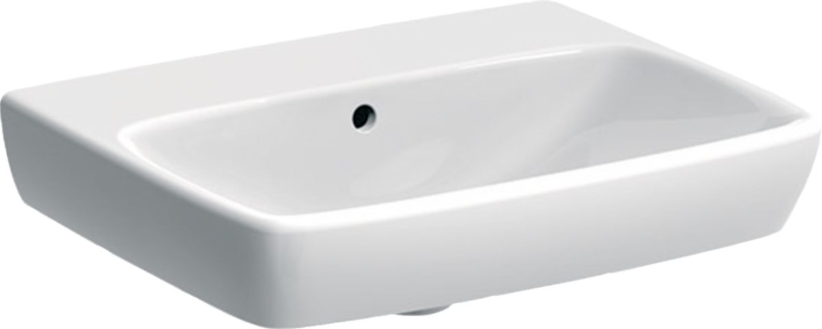 Geberit Selnova Square Waschbecken 55x44 cm rechteckig Klassisch weiß glanz 500.291.01.7