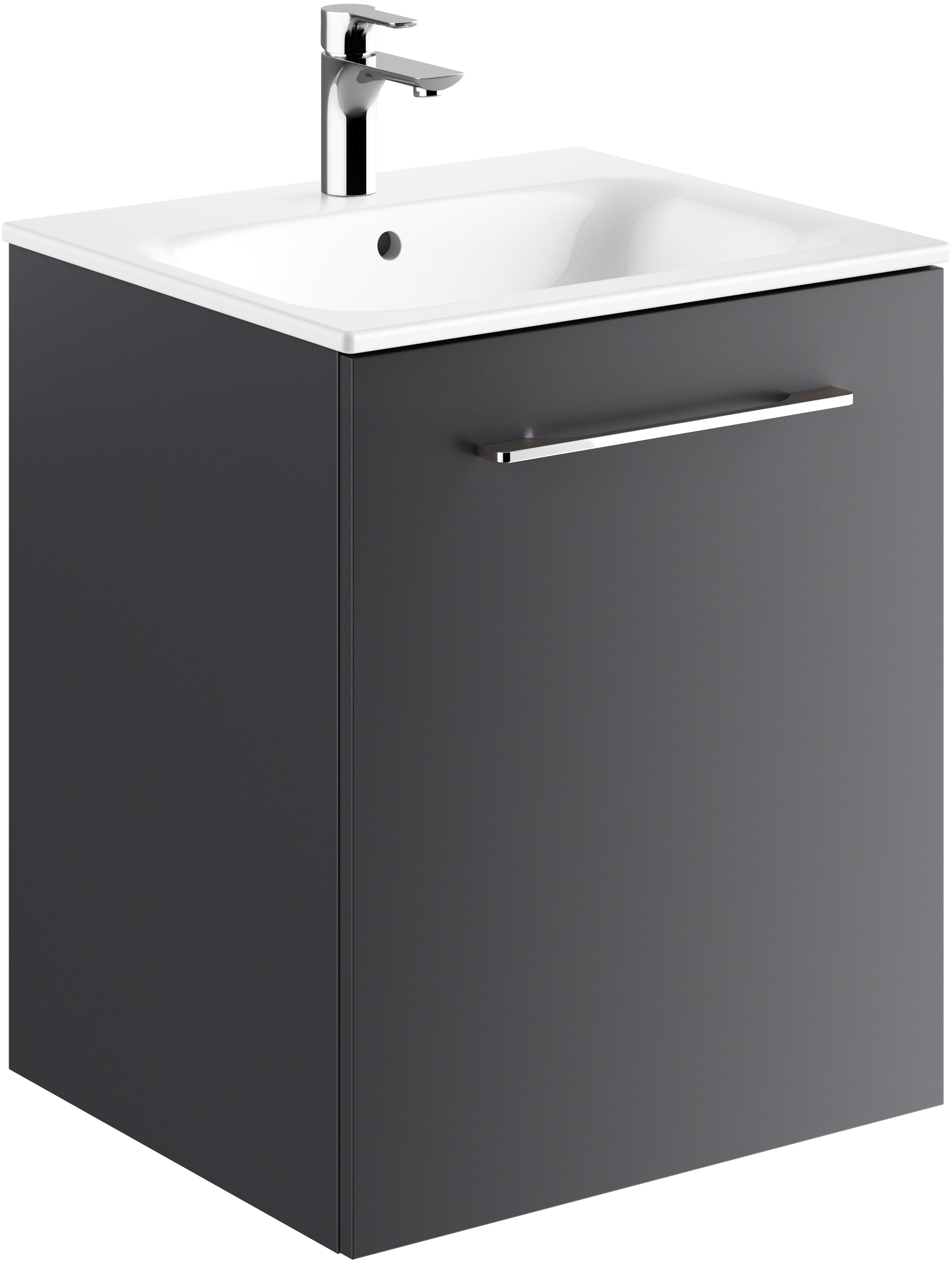 Geberit Selnova Square Waschtisch mit Unterschrank 55 cm graphit 501.249.00.1