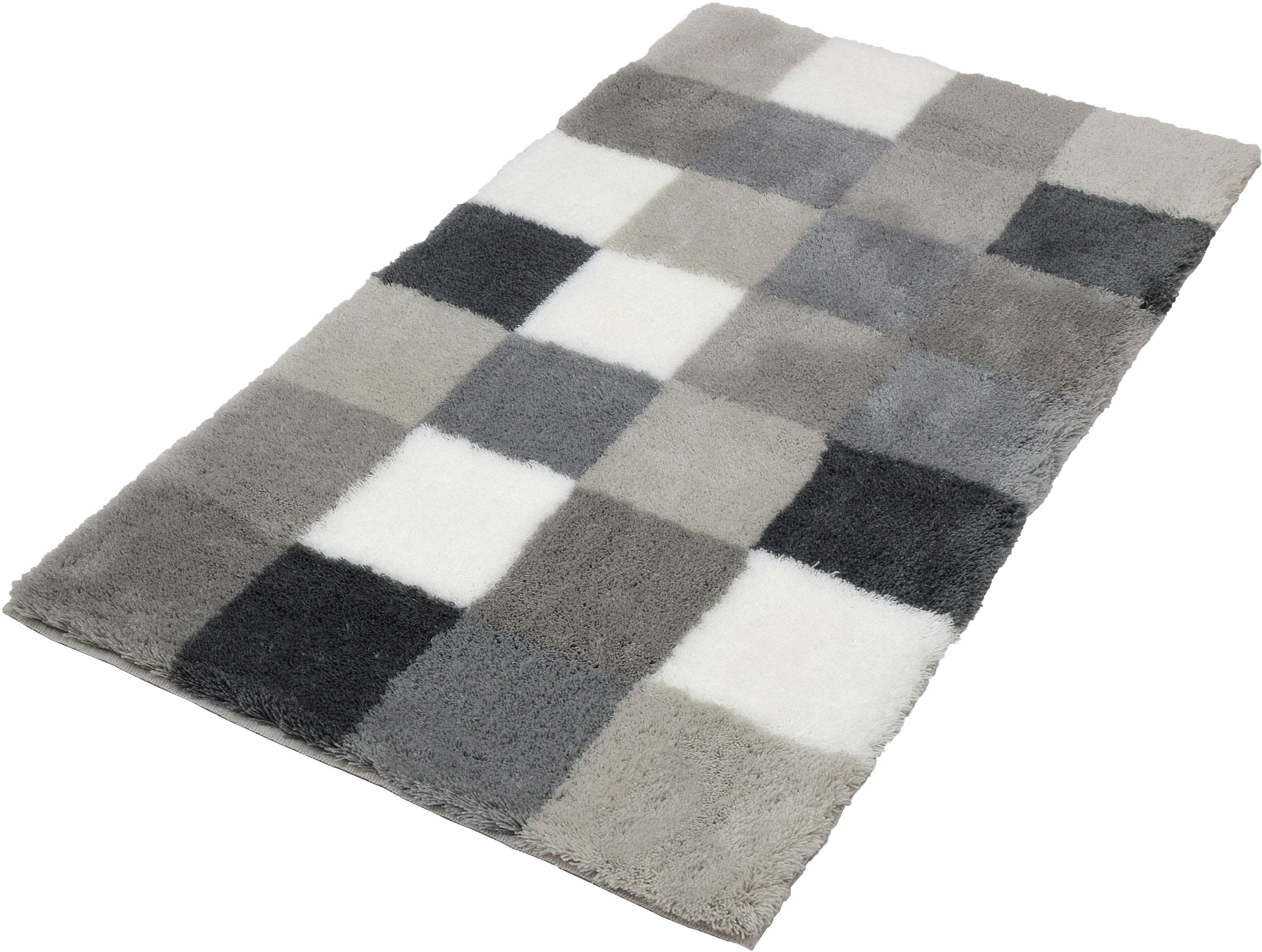Kleine Wolke Caro Badteppich 105x60 cm rechteckig grau 5426179382