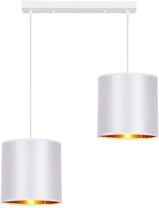 Candellux Atlanta Pendelleuchte 2x40 W weiß-gold 32-00644