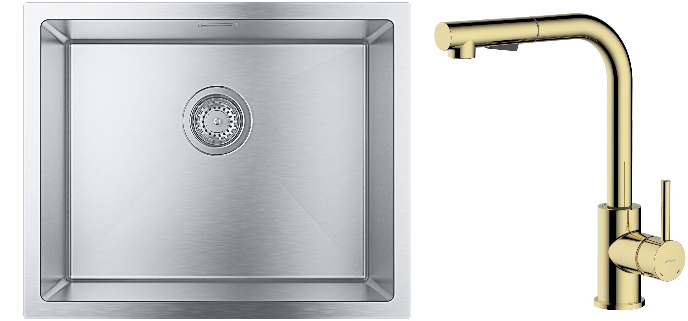 Set Edelstahlspüle Grohe K700 31726SD0, Küchenarmatur Oltens Myvat 35205800