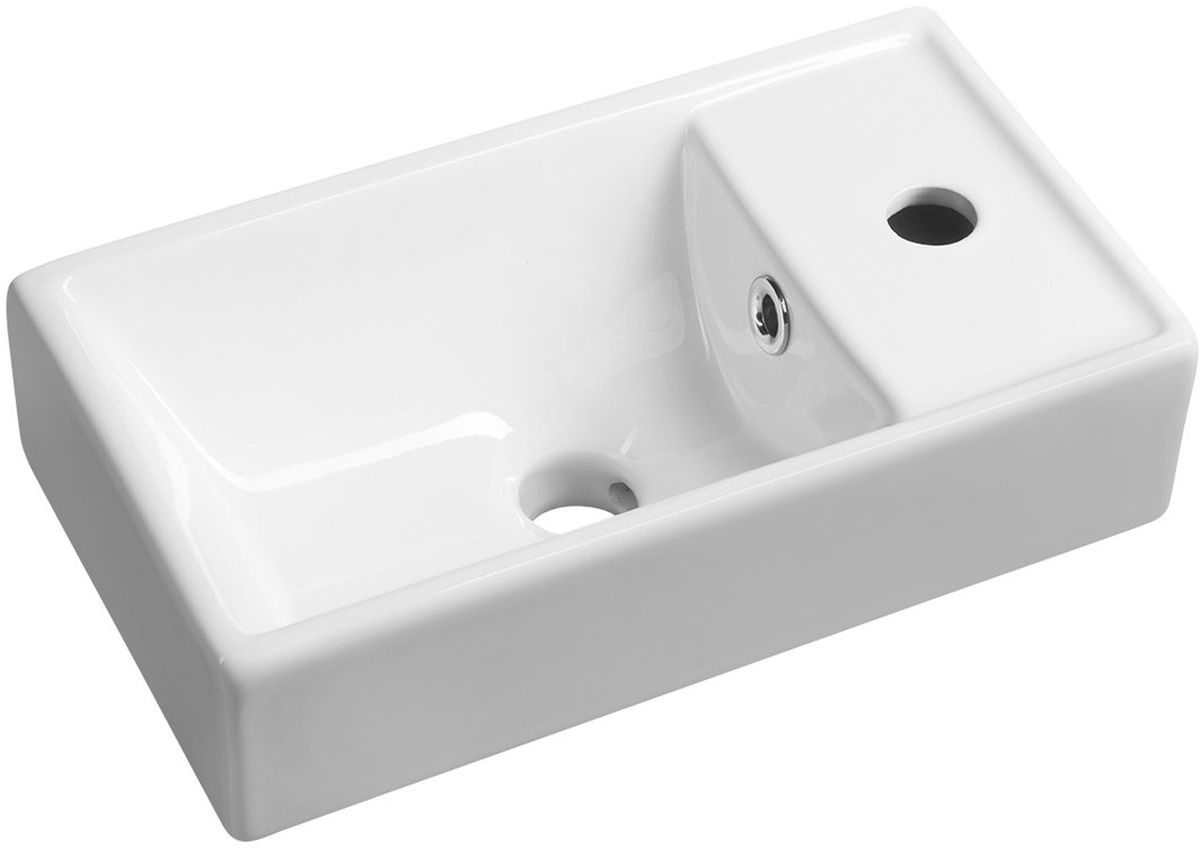 Sapho Minos Waschbecken 40x22 cm rechteckig Klassisch weiß glanz 4059