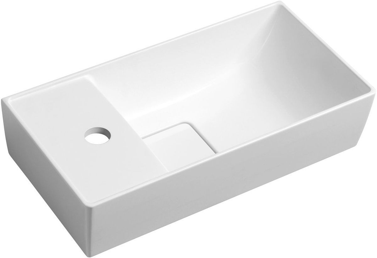 Sapho Smart Waschbecken 47x24 cm rechteckig Klassisch-Möbel weiß glanz MX475
