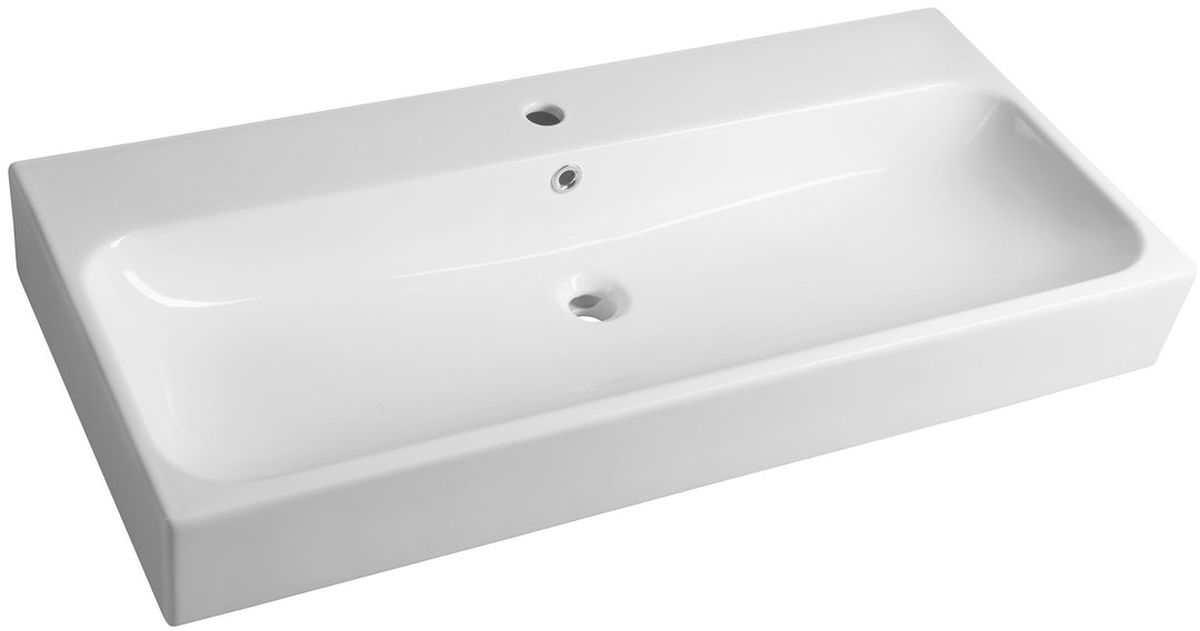 Sapho Toridi Waschbecken 101x46.5 cm rechteckig Klassisch weiß glanz TU0221