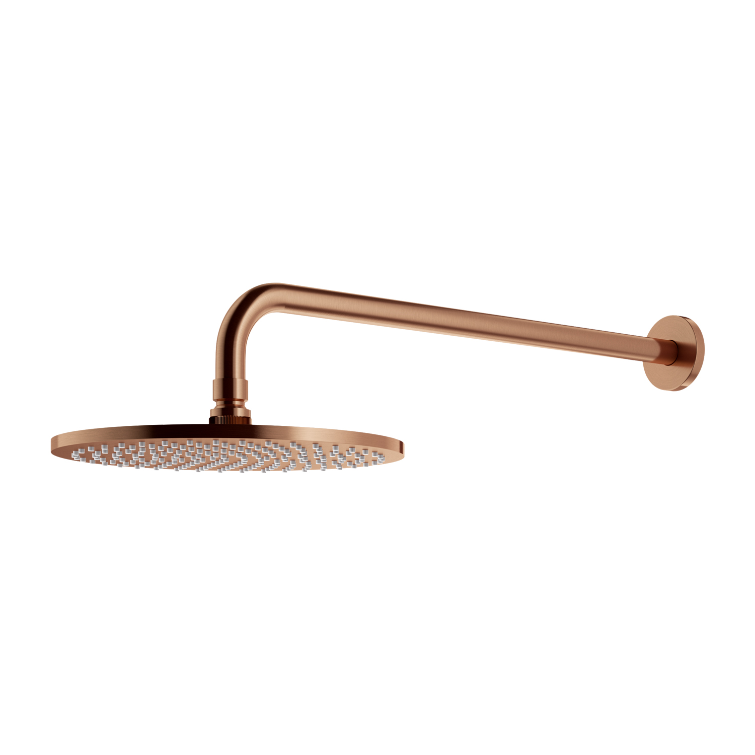 Omnires SlimLine Kopfbrause mit Brausearm 25.4x25.4 cm rund kupfer WGSET1CPB