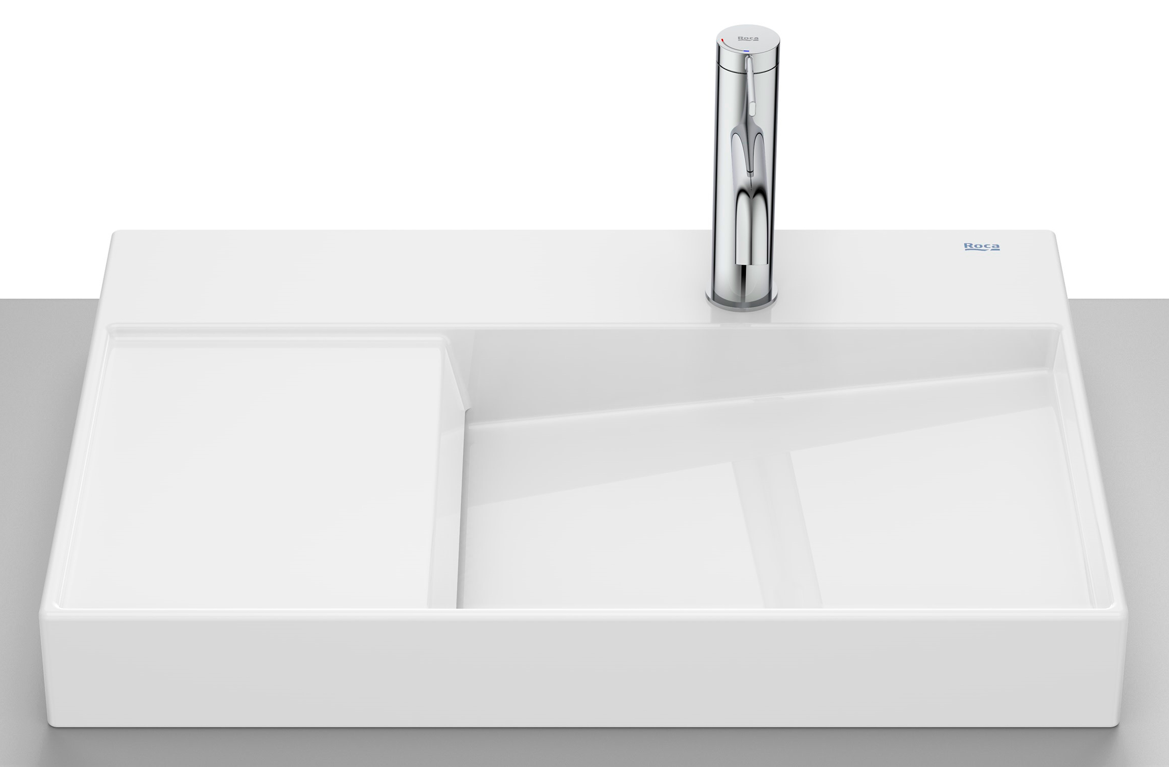Roca Horizon Waschbecken 60x42 cm Aufsatzwaschbecken weiß glanz A327274S0B