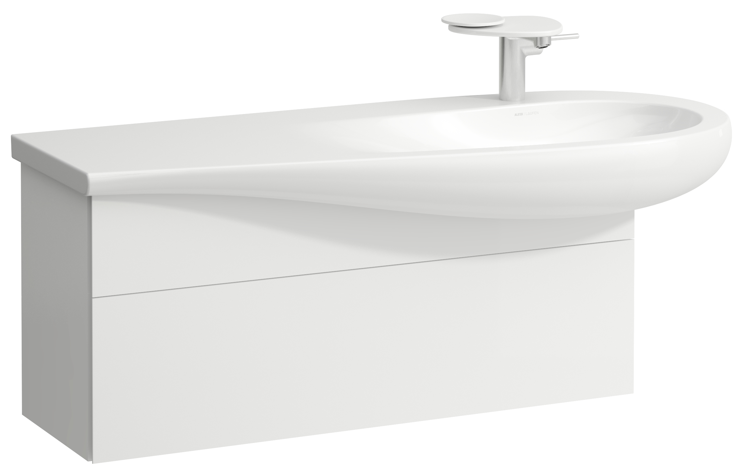 Laufen Il Bagno Alessi Badschrank 99.5x32x34 cm Unterschrank hängend weiß H4304310972601