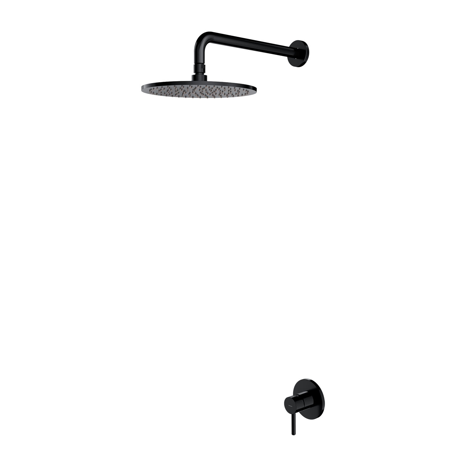 Omnires Y Duschset Unterputz mit Kopfbrause schwarz SYSY36BL
